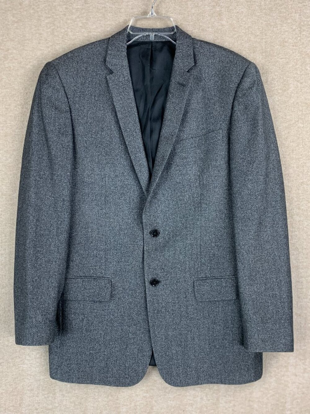John Varvatos Wool Sport Coat 42L Silk Blend Gray Soho Fit Blazer Two Button